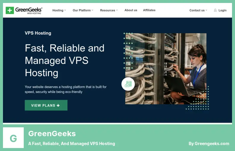 GreenGeeks - o găzduire VPS rapidă, fiabilă și gestionată
