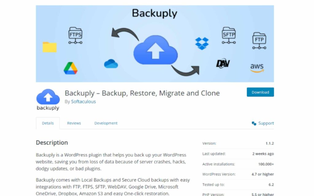Die 9 besten Backup-WordPress-Plugins für vollständige Website-Sicherheit (2023) 6 Backuply