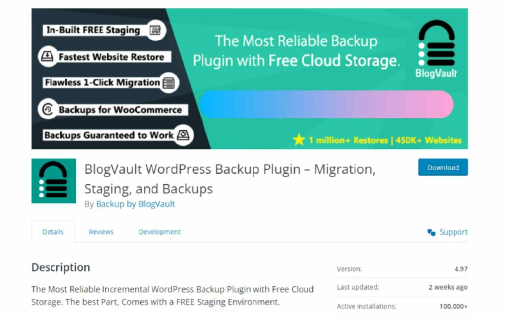 Die 9 besten Backup-WordPress-Plugins für vollständige Website-Sicherheit (2023) 5 Blogvault