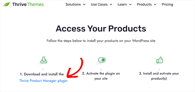 Installieren Sie das Thrive Product Manager-Plugin Install the Thrive Product Manager plugin