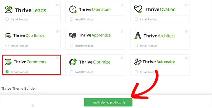 Installieren Sie Thrive-Kommentare Install Thrive Comments