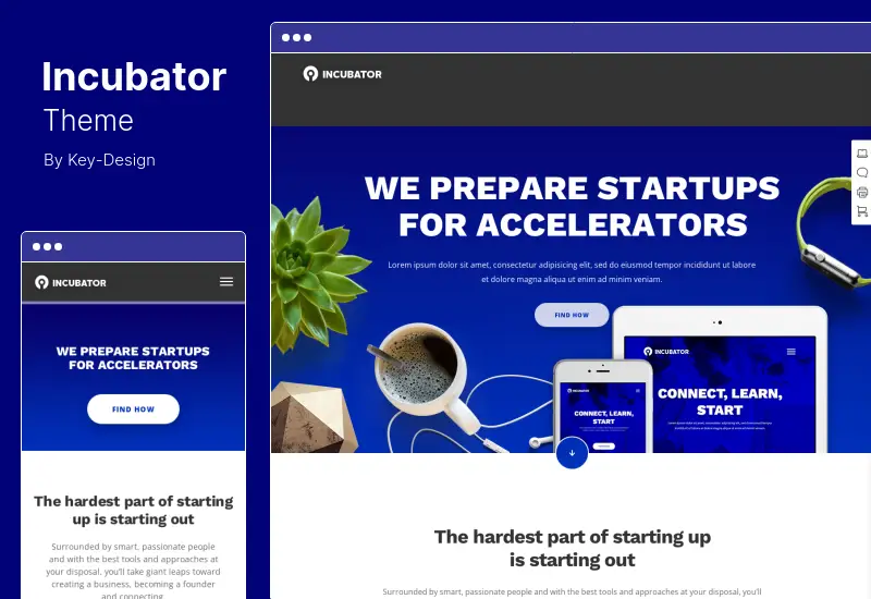Inkubator-Thema - WordPress-Theme für Startup-Unternehmen