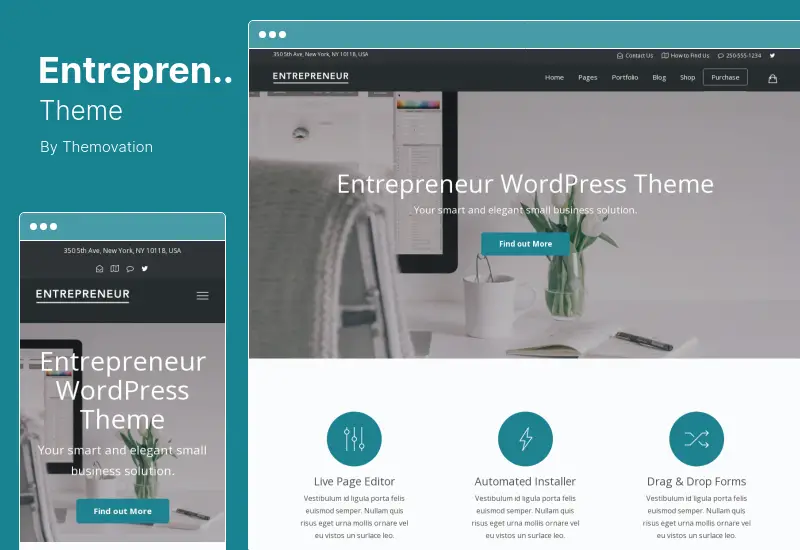 Entrepreneur Theme - Buchung für kleine Unternehmen WordPress Theme