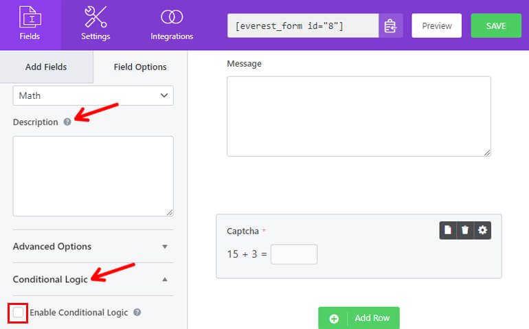 Beschreibung Bedingte Logik How to Use Math Captcha in WordPress