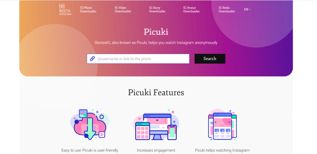 Picuki主页