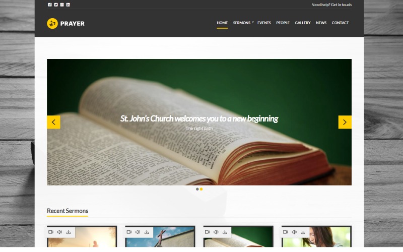 9+ 最佳教堂 WordPress 主题(免费和付费) 9 Prayer Church