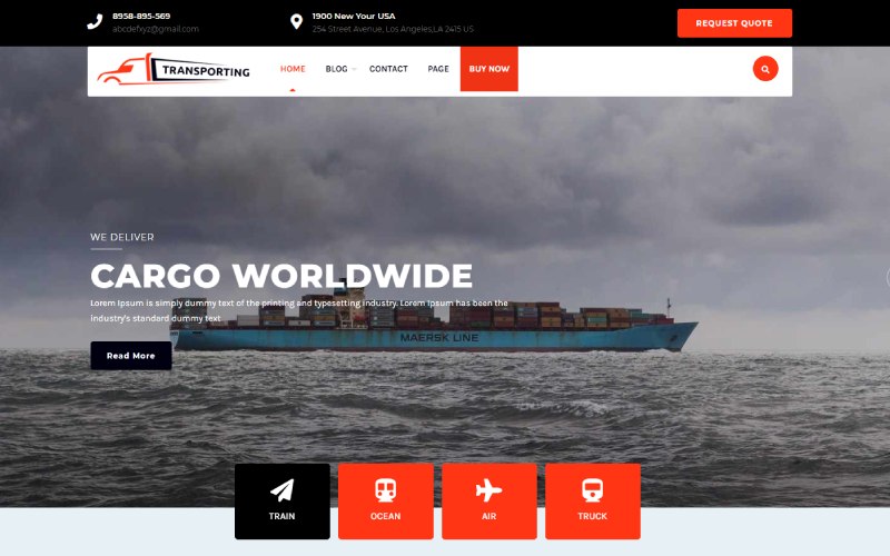 Ponad 13 najlepszych motywów WordPress dla firm logistycznych 10 Buywptemplates Transpot Movers