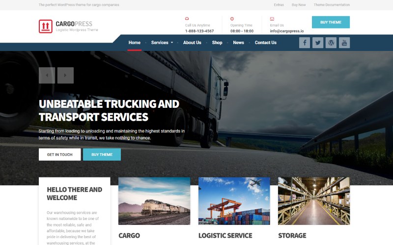 Ponad 13 najlepszych motywów WordPress dla firm logistycznych 13 Proteus Themes Cargo Press