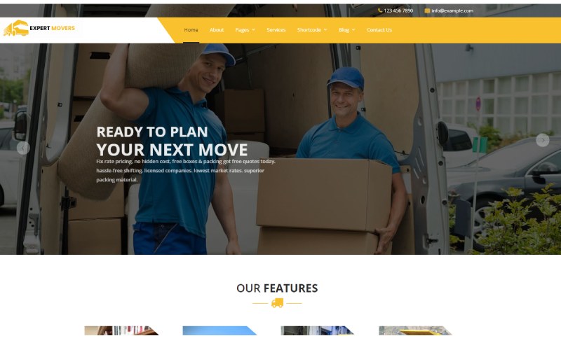 Ponad 13 najlepszych motywów WordPress dla firm logistycznych 15 Lujuk Expert movers