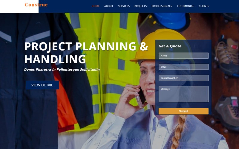 Ponad 13 najlepszych motywów WordPress dla firm logistycznych 2 Contruction