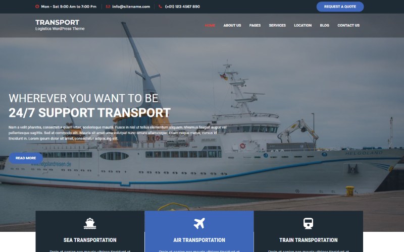 Ponad 13 najlepszych motywów WordPress dla firm logistycznych 14 Flythemes transport