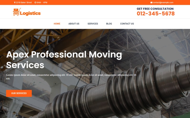 Ponad 13 najlepszych motywów WordPress dla firm logistycznych 7 Apex Logistics