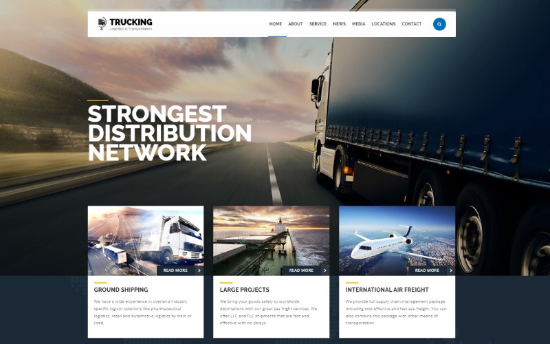 Ponad 13 najlepszych motywów WordPress dla firm logistycznych 5 Themeforest Trucking