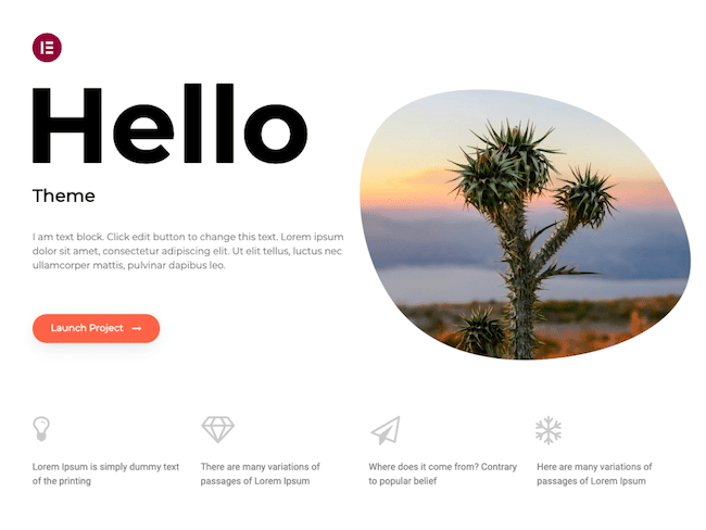 Hallo Elementor WordPress-Theme