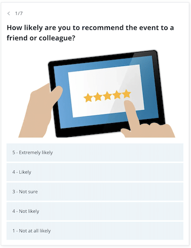 Umfragevorlage für Event-Feedback nach Meinungsphase