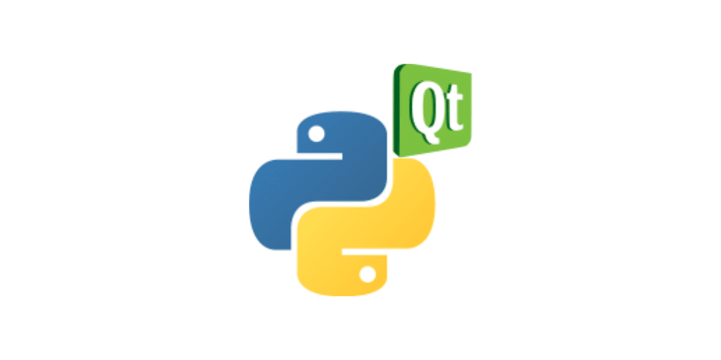 Logo del framework PyQt con il logo di Python al centro e il logo Qt nell'angolo superiore.