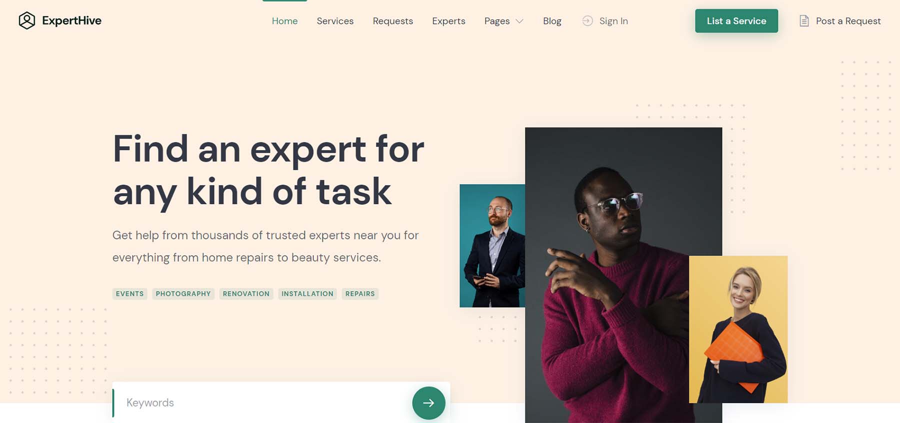 ExpertHive、WordPress ディレクトリのテーマ