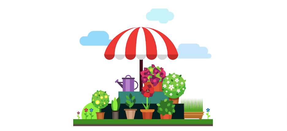 Esta imagem mostra um jardim com muitas plantas