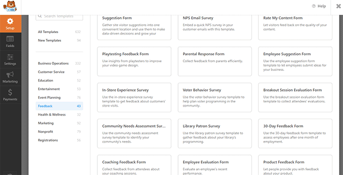WPForms テンプレート WPForms templates