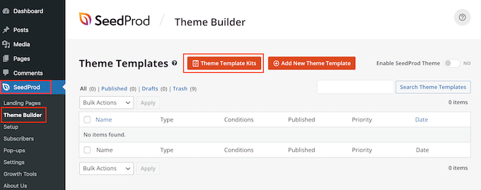 SeedProd 构建器功能 The SeedProd thee builder feature