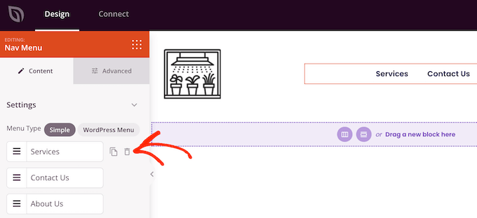 从 WordPress 导航菜单中删除项目 Removing items from a WordPress navigation menu