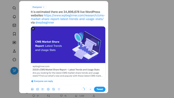 如何向 WordPress 网站添加“点击推文”框 How to add a 'click to tweet' box to a WordPress website