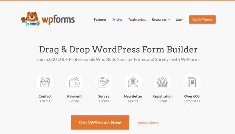 WPForms Najlepsza wtyczka ankiety WordPress