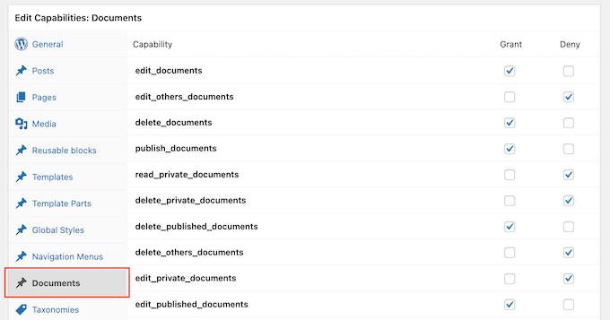 Mengubah izin file dan dokumen Changing the file and document permissions