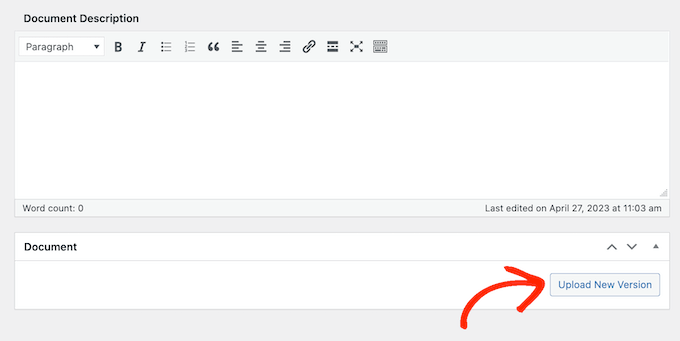 Unggah file atau dokumen ke WordPress Upload a file or document to WordPress