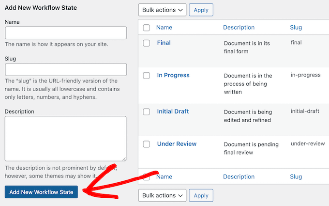 Tambahkan status alur kerja baru Add new workflow state
