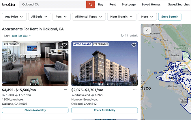 realestatewebsitelistings SeedProd real estate website property listings page example