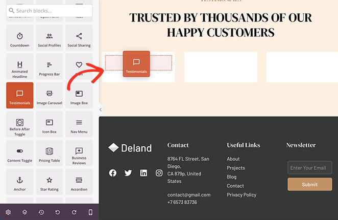 testimonialblock SeedProd Real estate website testimonials block