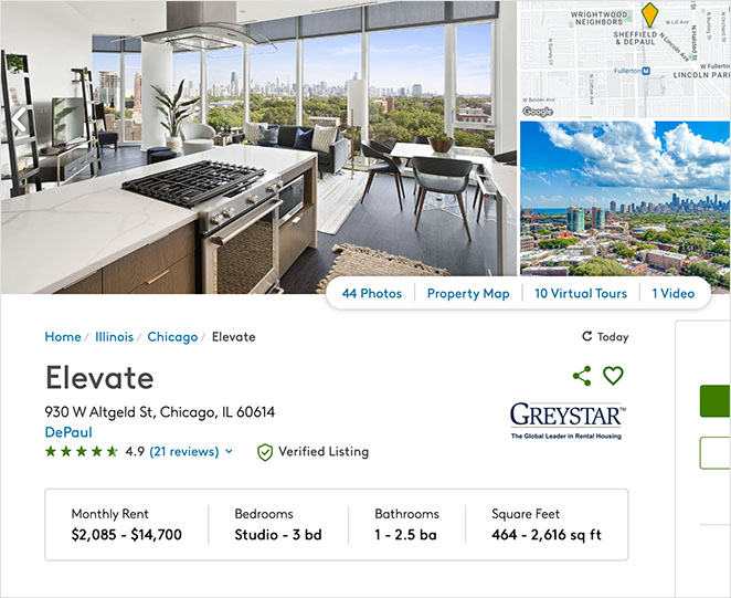 realestatewebsitepropertypage SeedProd real estate website listings page example