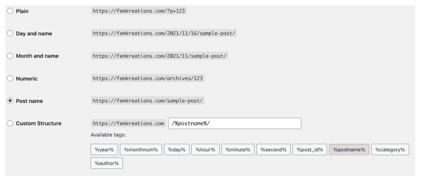การตั้งค่าลิงก์ถาวรภายใน WordPress