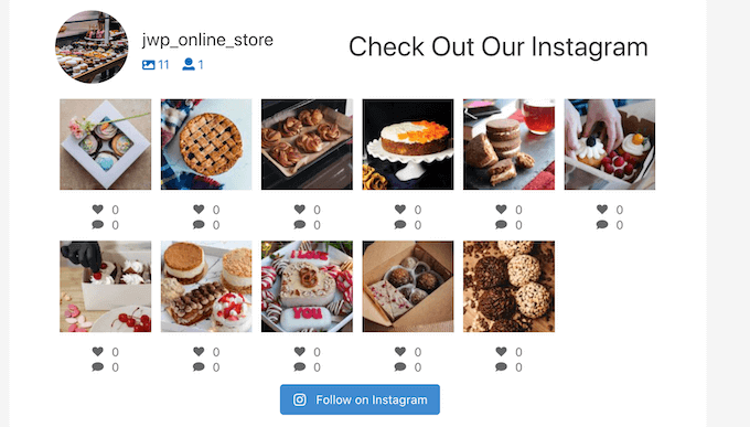 Umpan foto Instagram, dibuat menggunakan Smash Balloon An Instagram photo feed, created using Smash Balloon