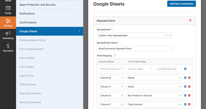 Menggunakan Addon Google Sheets WPForms Using WPForms' Google Sheets Addon