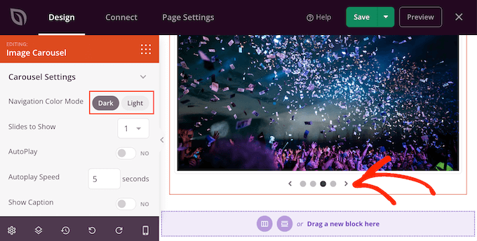 Menyesuaikan pengaturan navigasi slider Customizing the slider navigation settings