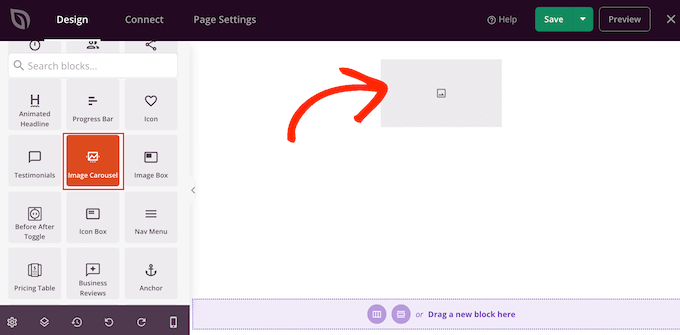 Menambahkan blok Carousel Gambar ke desain halaman arahan Adding the Image Carousel block to a landing page design