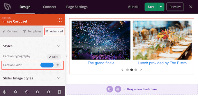 Mengubah warna keterangan carousel gambar Changing the color of the image carousel captions