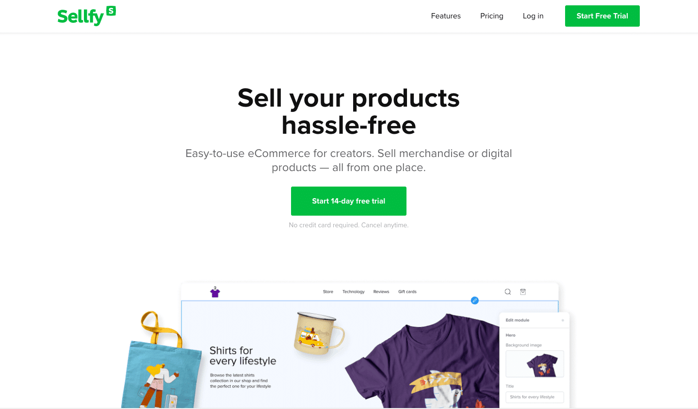 Sellfy 讓您在線銷售產品