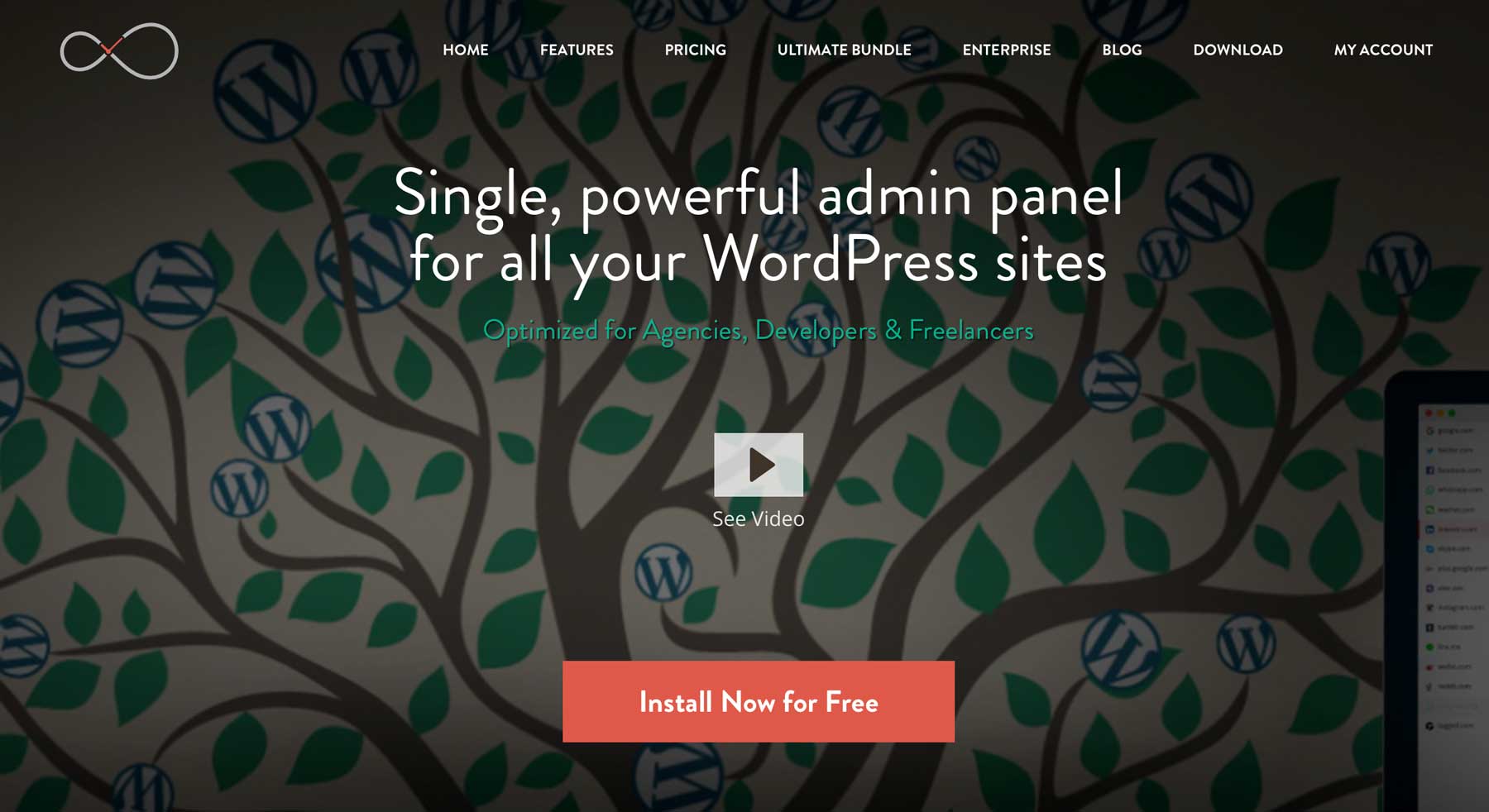 Ferramentas de gerenciamento de sites InfiniteWP