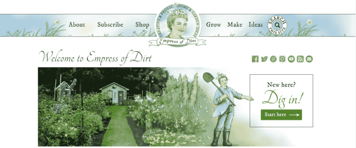 imperatrice della home page del blog di giardinaggio sporco