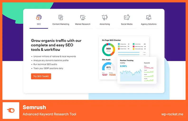 SEMrush - เครื่องมือ SEO แบบครบวงจรพร้อมความสามารถในการสร้างลิงค์อันทรงพลัง