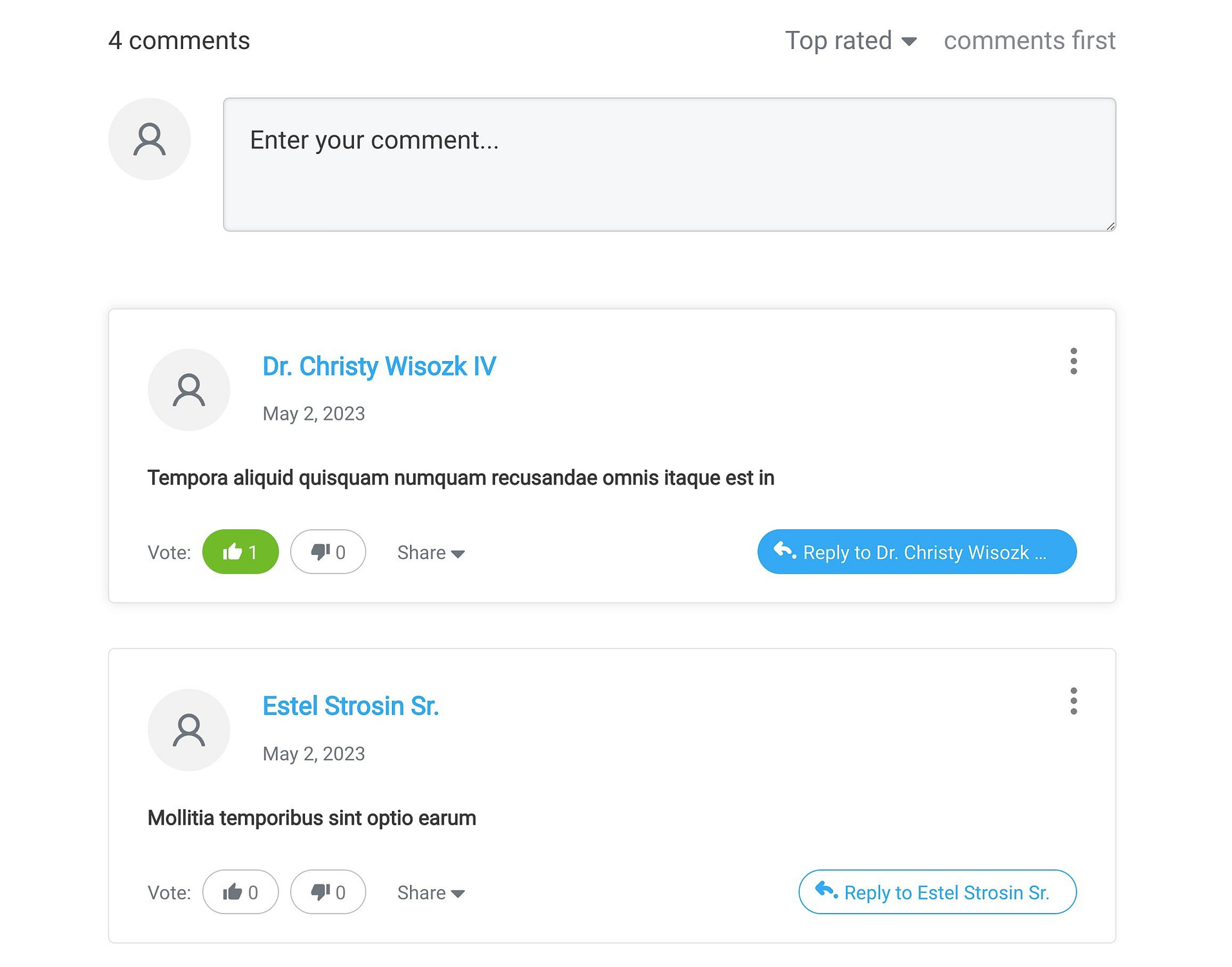 フロントエンドの Thrive Comments レビュー。