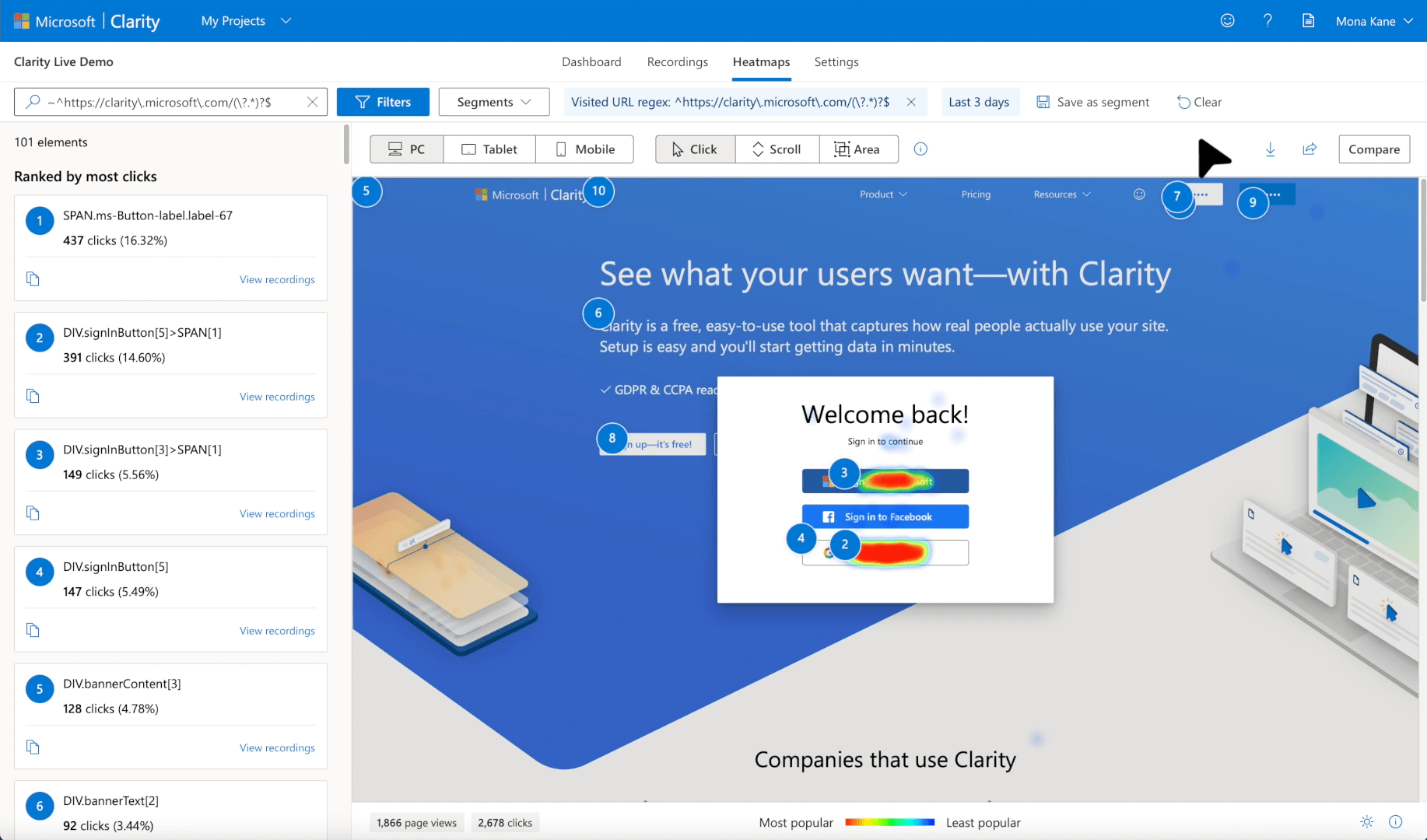 Demo di chiarezza Microsoft.
