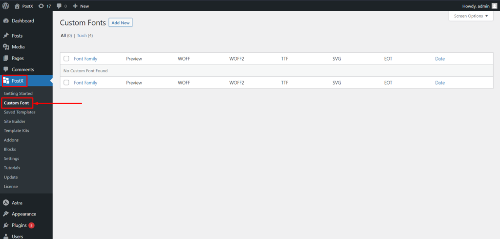 WordPress カスタム フォントを追加する方法: タイポグラフィを完全にコントロールする 5 PostX Custom Font Editor