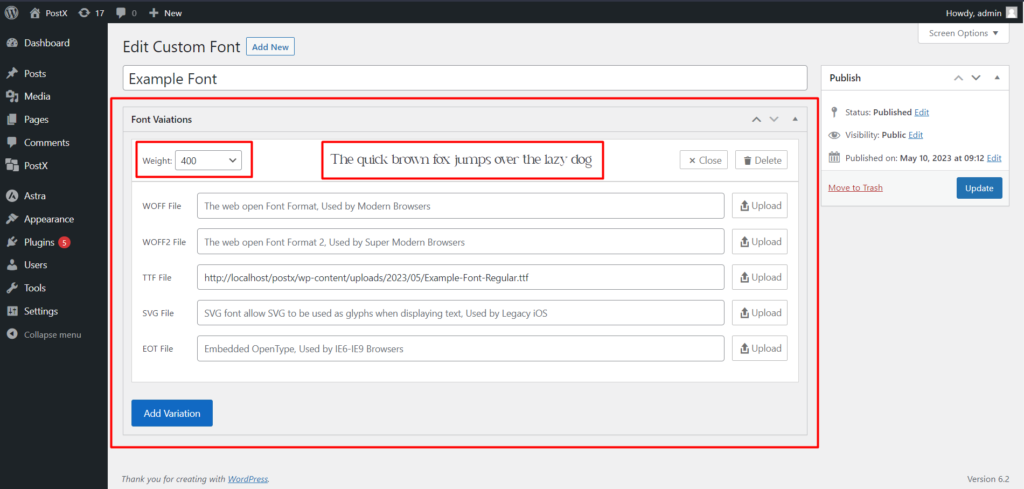 WordPress カスタム フォントを追加する方法: タイポグラフィを完全にコントロールする 10 Adding Regular Variation of Custom Font