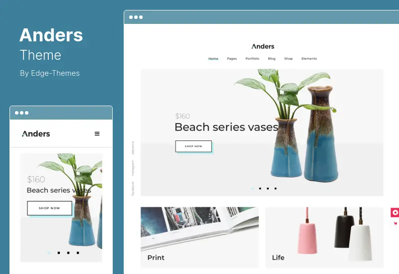 Tema Anders - Tema WordPress de Portfólio de Design