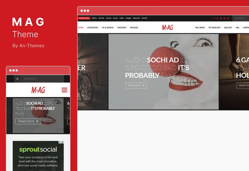Tema MAG - Revista Grid e Tema WordPress de Notícias