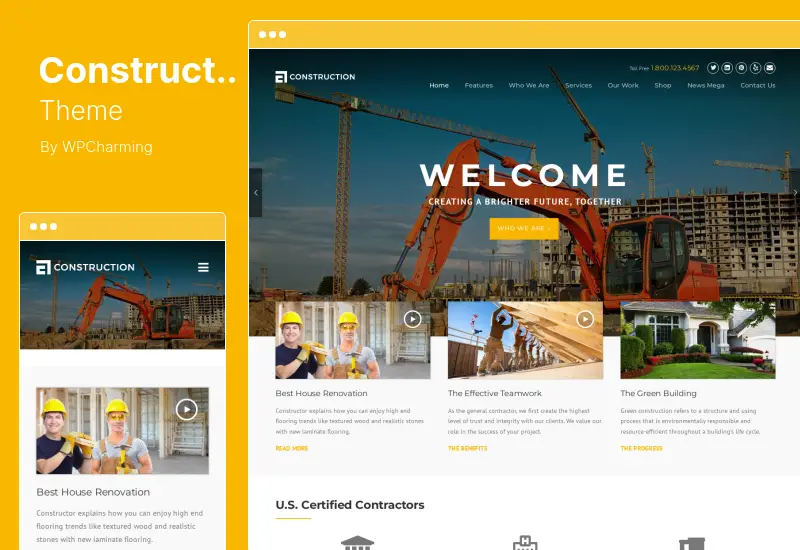 Tema Construção - Tema WordPress Construção
